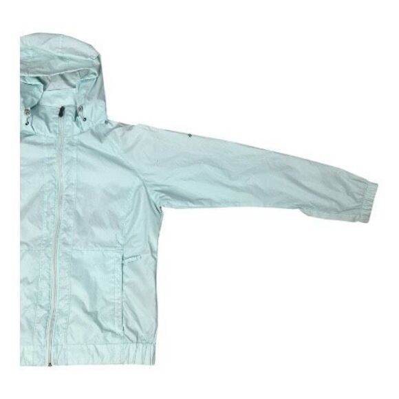 Columbia Women Blue Rain Jacket Size M Hoodie Windbreaker Jacket Zip-Pocket - Picture 4 of 14